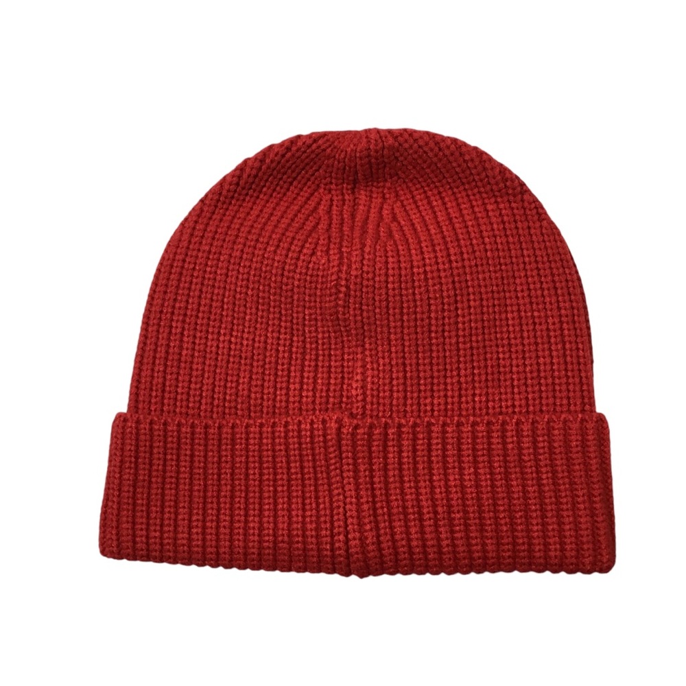 J.Crew Factory Red Ribbed Beanie - Picture 2 of 4